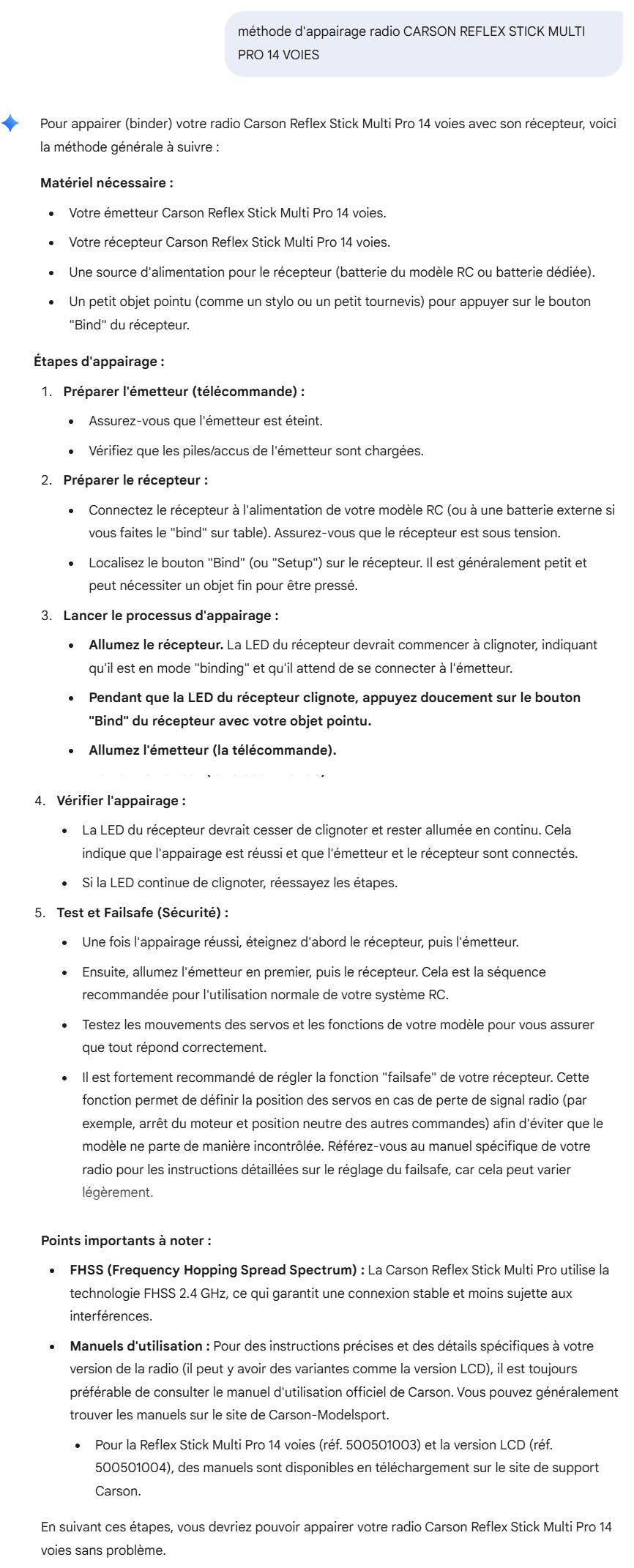 Méthode d'appairage